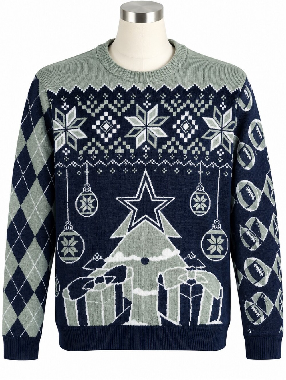 Dallas Cowboys Football NFL Ugly Christmas Sweater Party Mens Sz M Holiday Tree